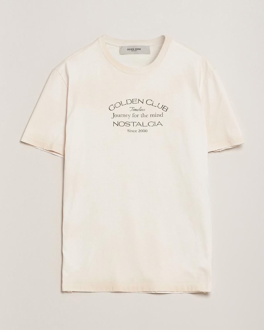 Herre | T-Shirts | Golden Goose | Short Sleeve Journey T-Shirt Heritage White