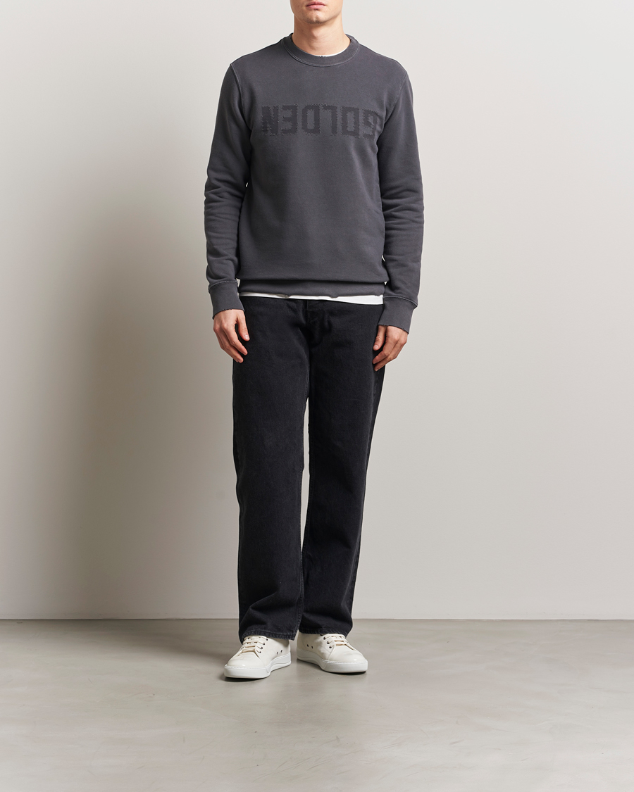 Herre | Gensere | Golden Goose | Distressed Logo Sweatshirt Anthracite