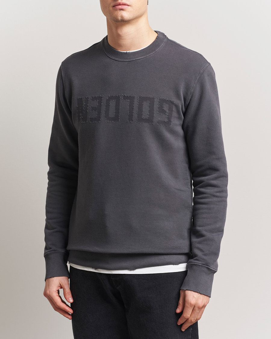 Herre | Gensere | Golden Goose | Distressed Logo Sweatshirt Anthracite