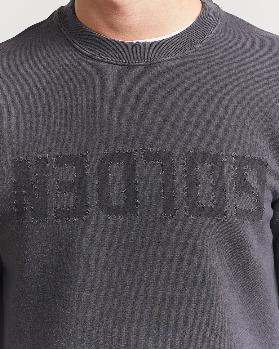 Herre | Gensere | Golden Goose | Distressed Logo Sweatshirt Anthracite