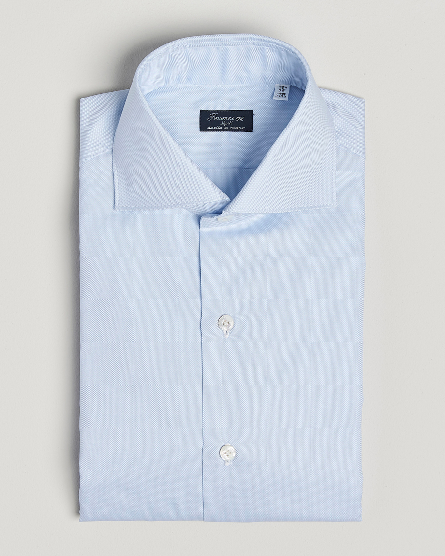 Herre | Skjorter | Finamore Napoli | Milano Slim Royal Oxford Dress Shirt Light Blue