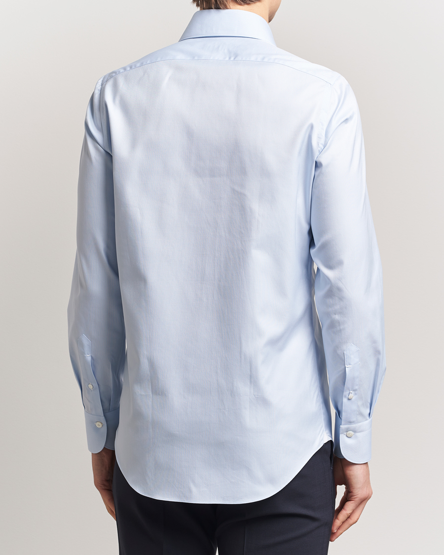 Herre | Skjorter | Finamore Napoli | Milano Slim Royal Oxford Dress Shirt Light Blue