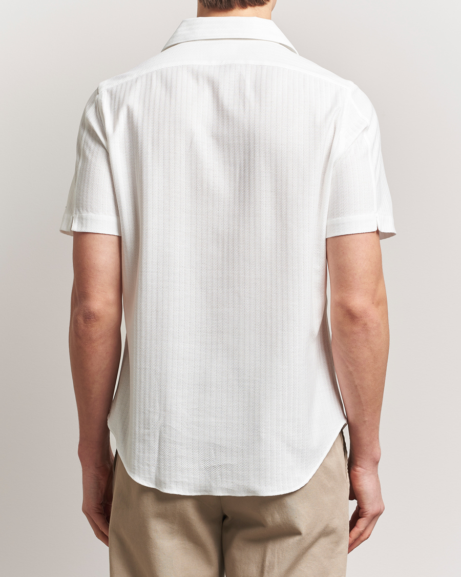 Herre | Skjorter | Finamore Napoli | Vico Jersey Short Sleeve Polo White