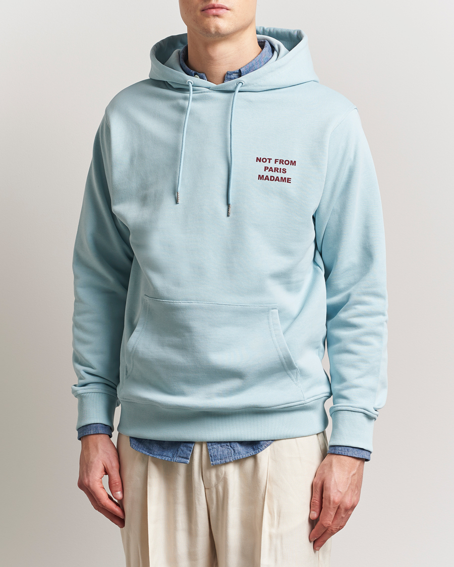 Herre | Gensere | Drôle de Monsieur | Slogan Hoodie Light Blue