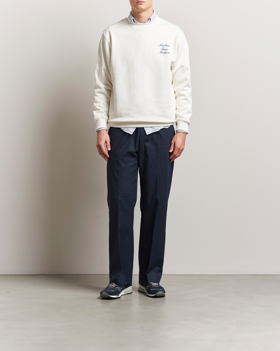 Herre | Gensere | Drôle de Monsieur | Slogan Sweatshirt Off White