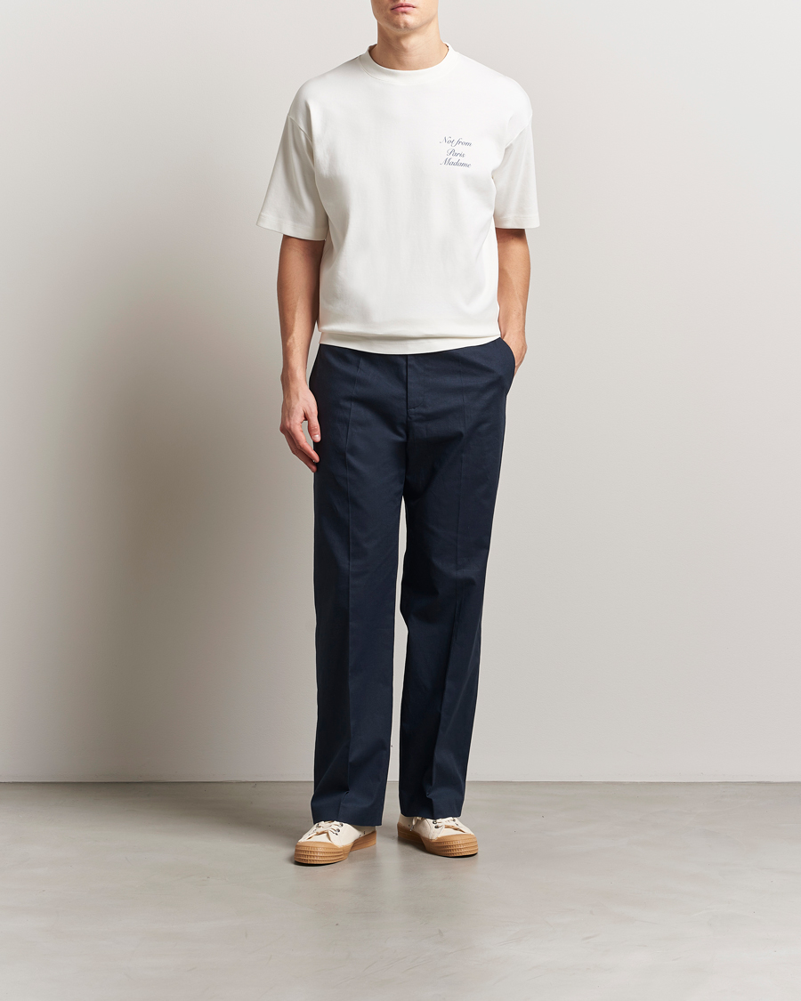Herre | T-Shirts | Drôle de Monsieur | Slogan Cursive T-Shirt Off White