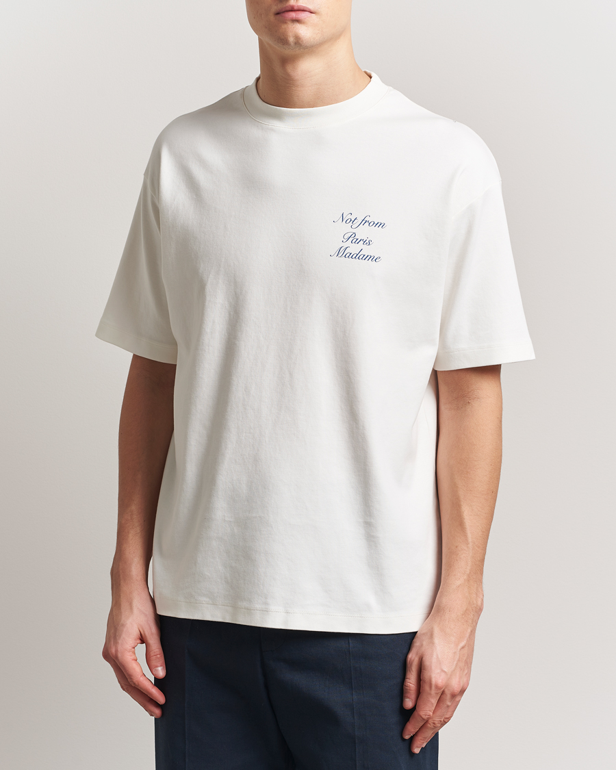 Herre | T-Shirts | Drôle de Monsieur | Slogan Cursive T-Shirt Off White