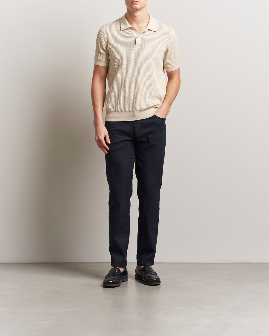 Herre | Bukser | Brax | Cadiz Linen-Flex 5-Pocket Pants Navy
