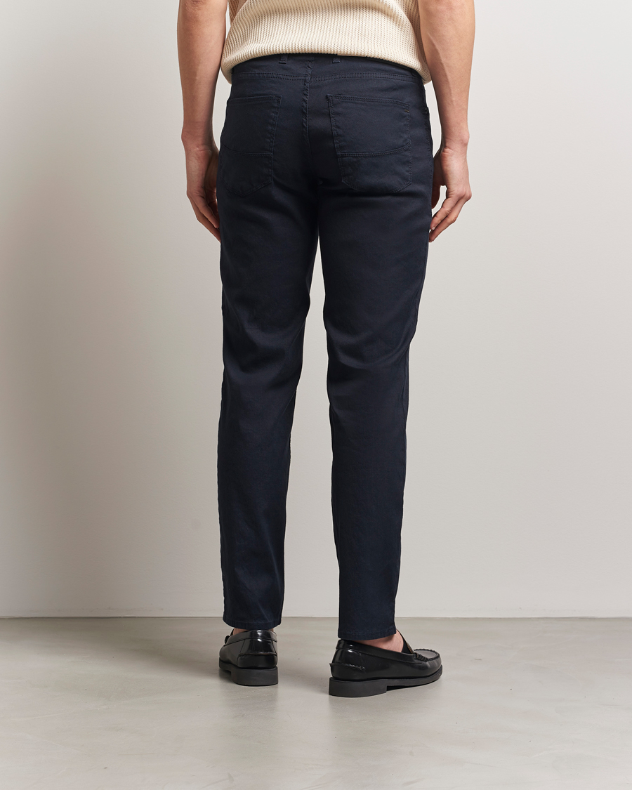 Herre | Bukser | Brax | Cadiz Linen-Flex 5-Pocket Pants Navy