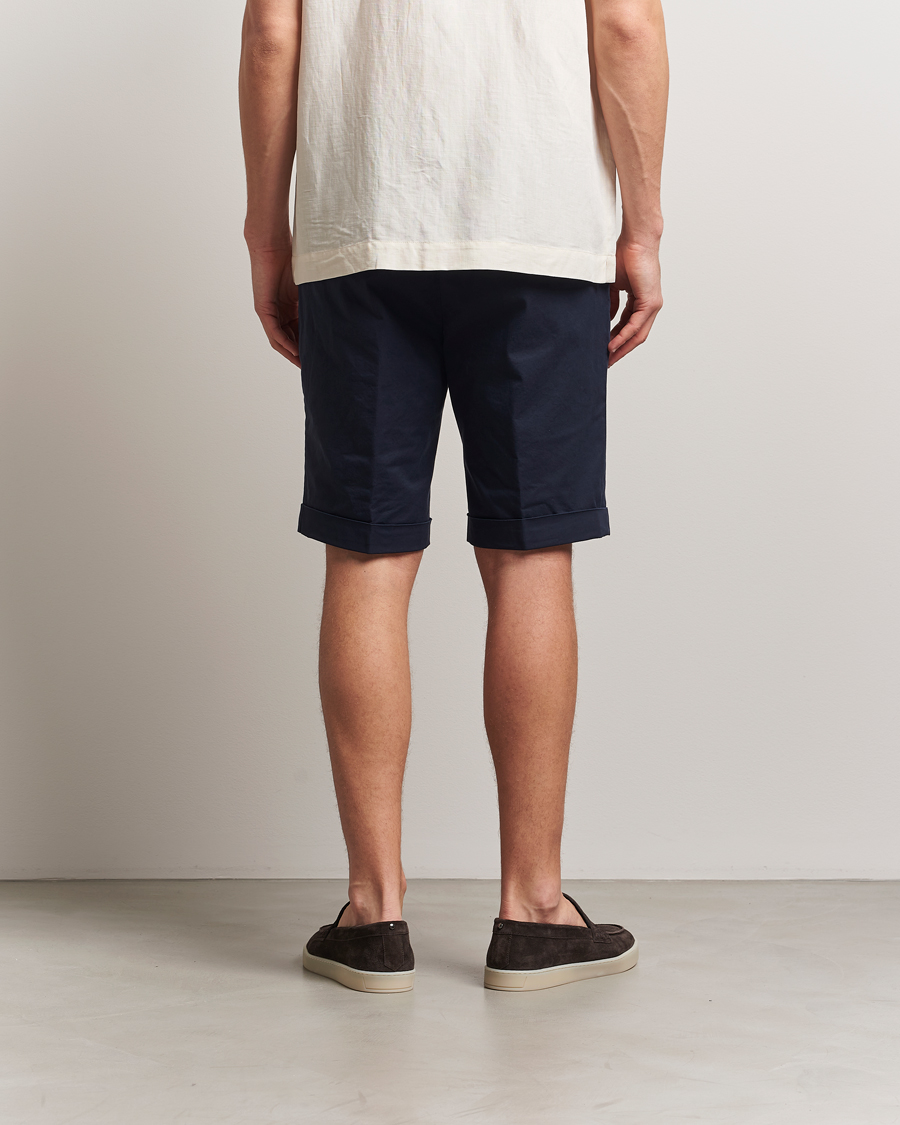 Herre | Shorts | Briglia 1949 | Pleated Cotton Shorts Navy
