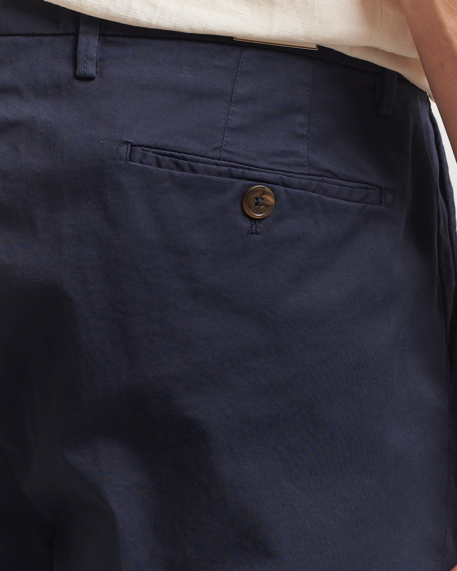 Herre | Shorts | Briglia 1949 | Pleated Cotton Shorts Navy
