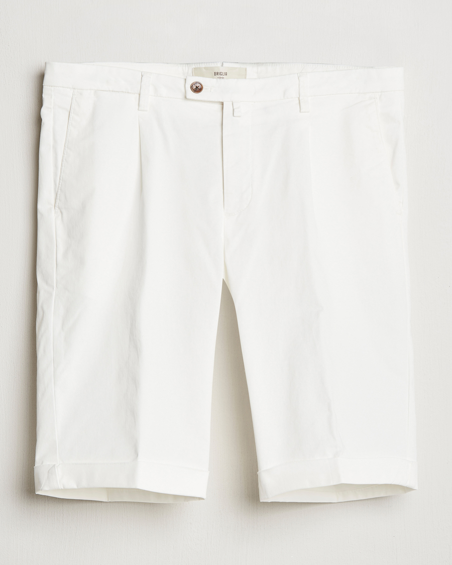 Herre | Shorts | Briglia 1949 | Pleated Cotton Shorts White