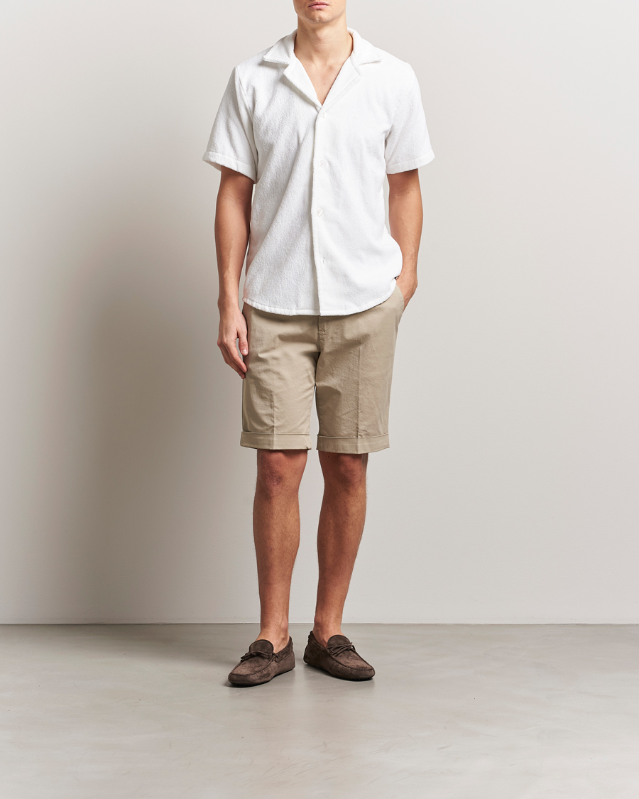 Herre | Shorts | Briglia 1949 | Pleated Cotton Shorts Taupe