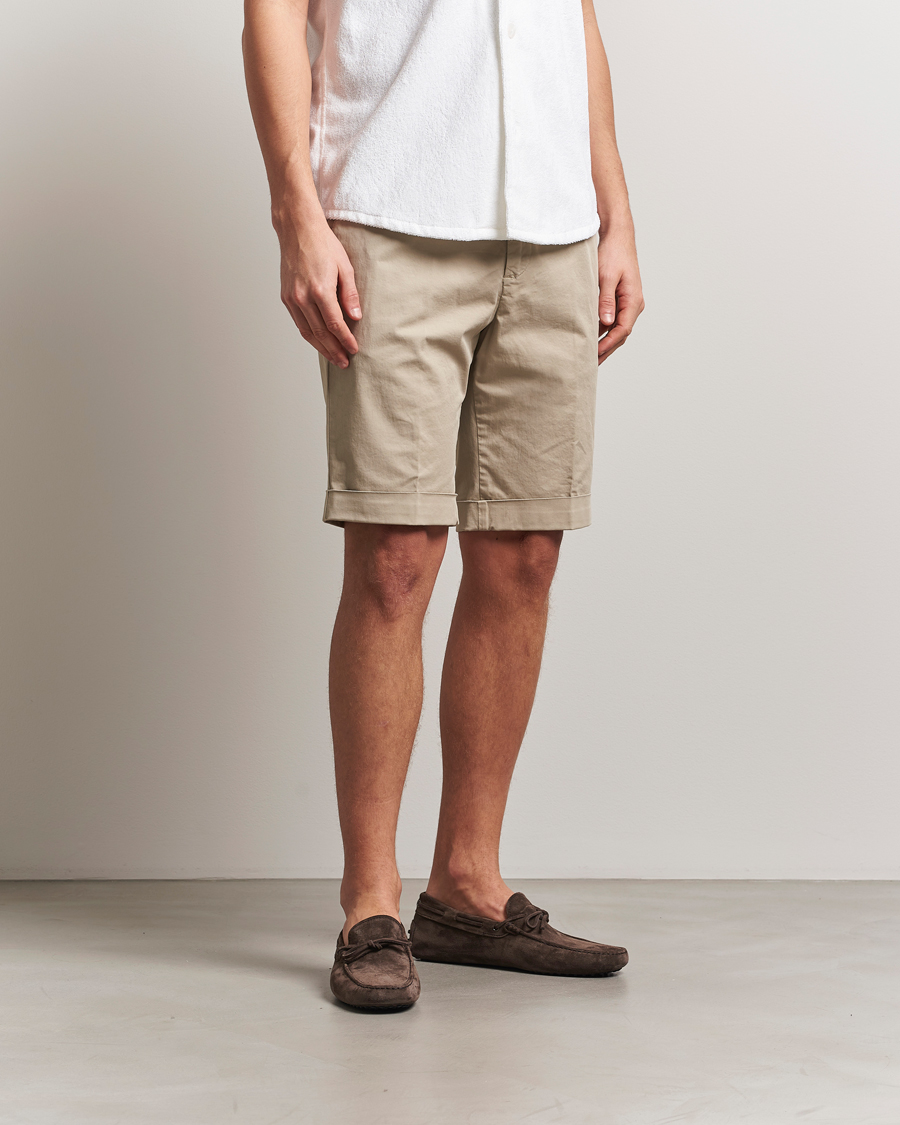 Herre | Shorts | Briglia 1949 | Pleated Cotton Shorts Taupe