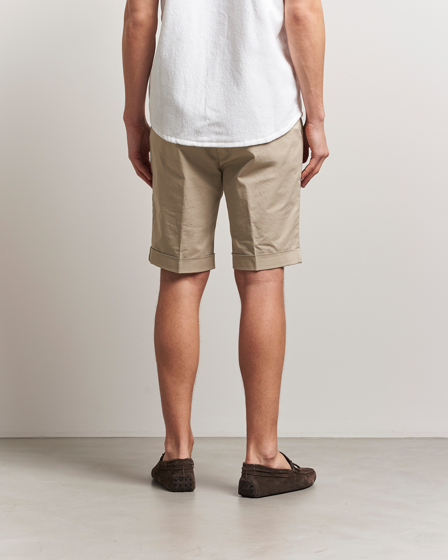 Herre | Shorts | Briglia 1949 | Pleated Cotton Shorts Taupe