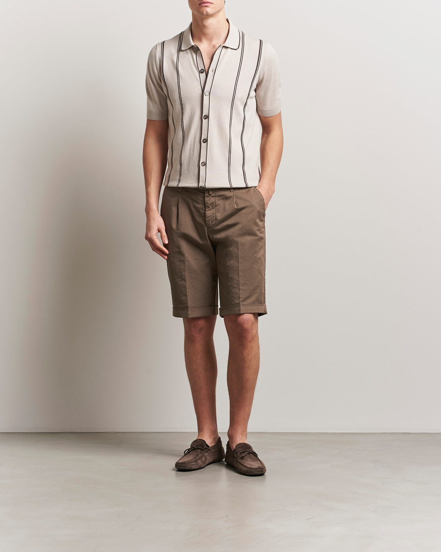 Herre | Shorts | Briglia 1949 | Pleated Cotton Shorts Brown