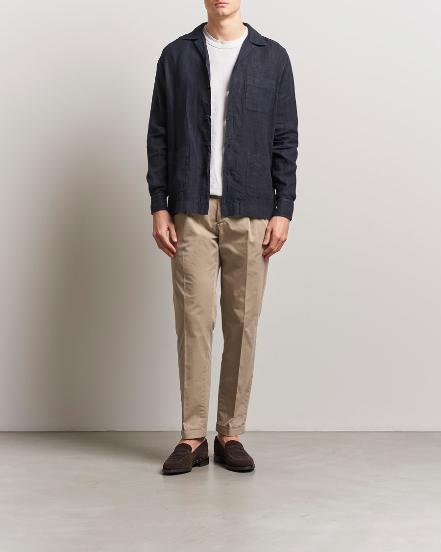 Herre | Bukser | Briglia 1949 | Easy Fit Pleated Cotton Stretch Chino Taupe