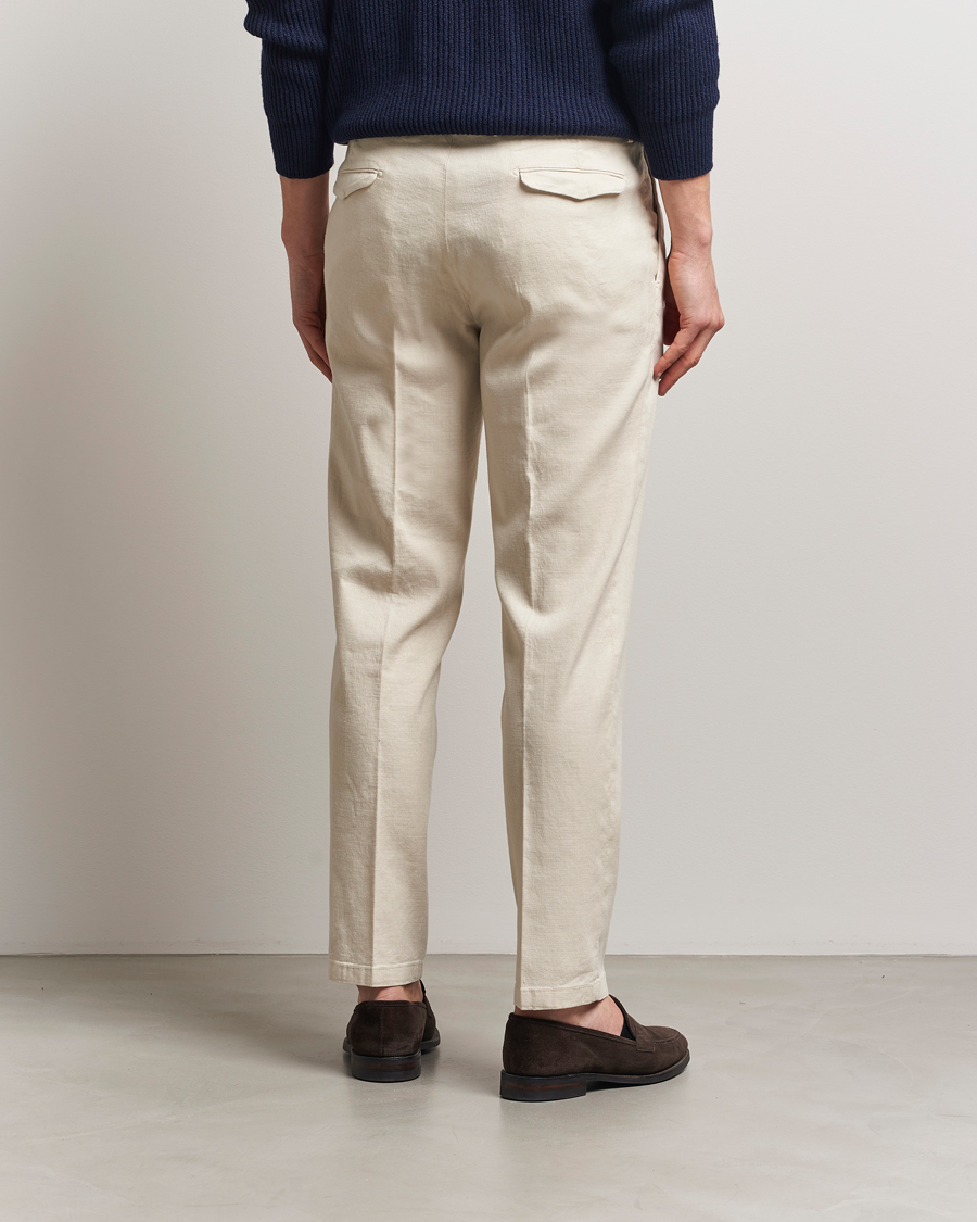Herre | Bukser | Briglia 1949 | Pleated Linen Trousers Cream