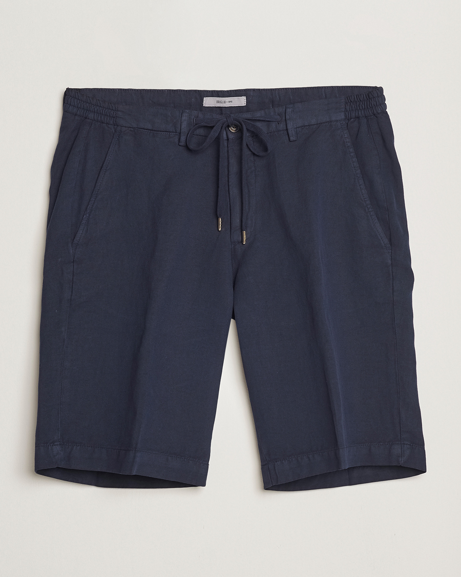 Herre | Shorts | Briglia 1949 | Linen/Cotton Drawstring Shorts Navy