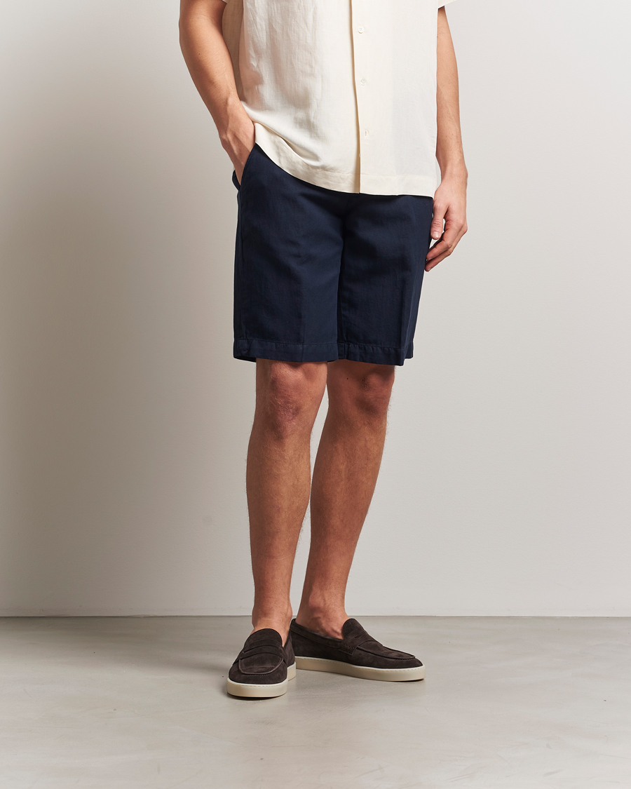 Herre | Shorts | Briglia 1949 | Linen/Cotton Drawstring Shorts Navy