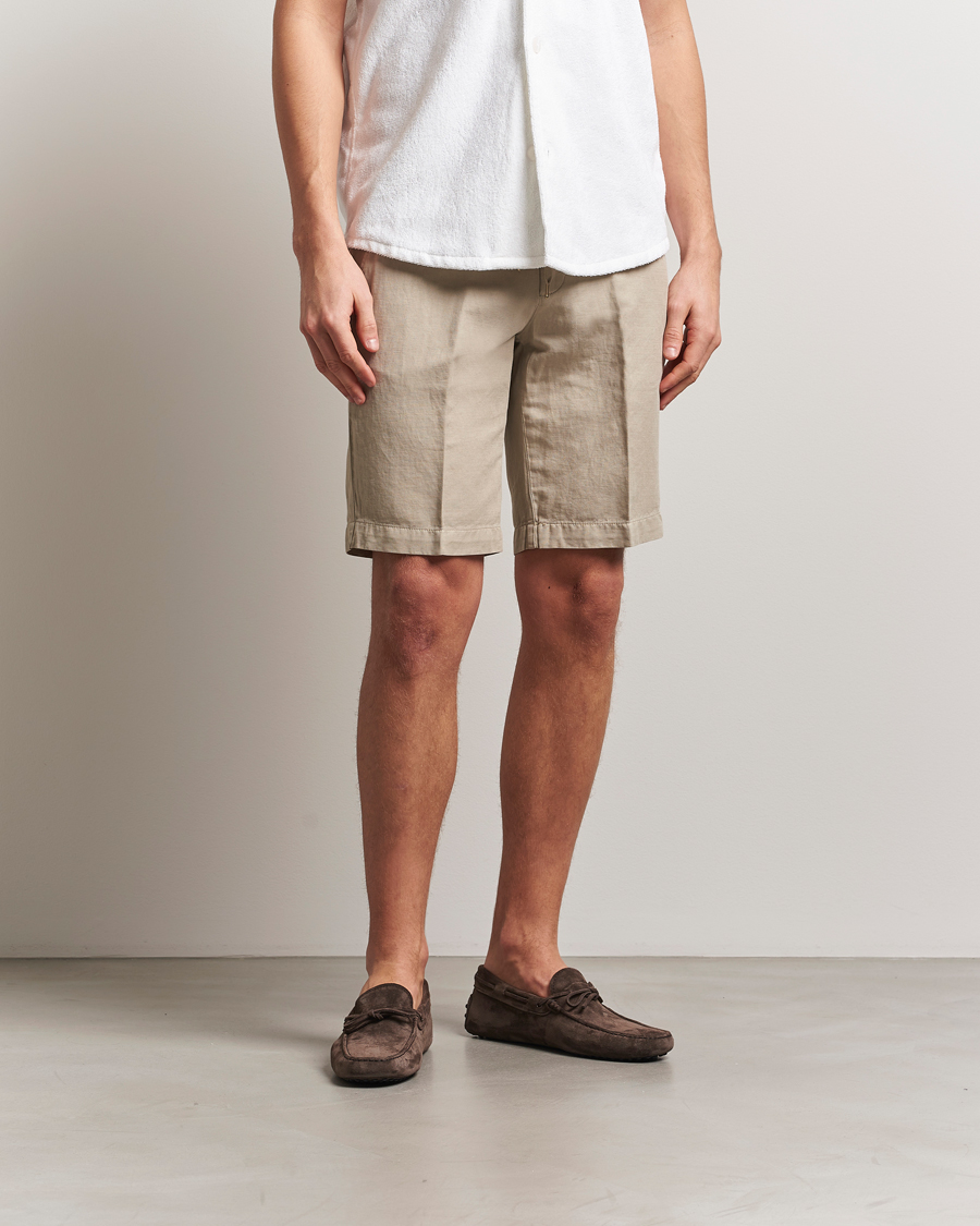Herre | Shorts | Briglia 1949 | Linen/Cotton Drawstring Shorts Beige