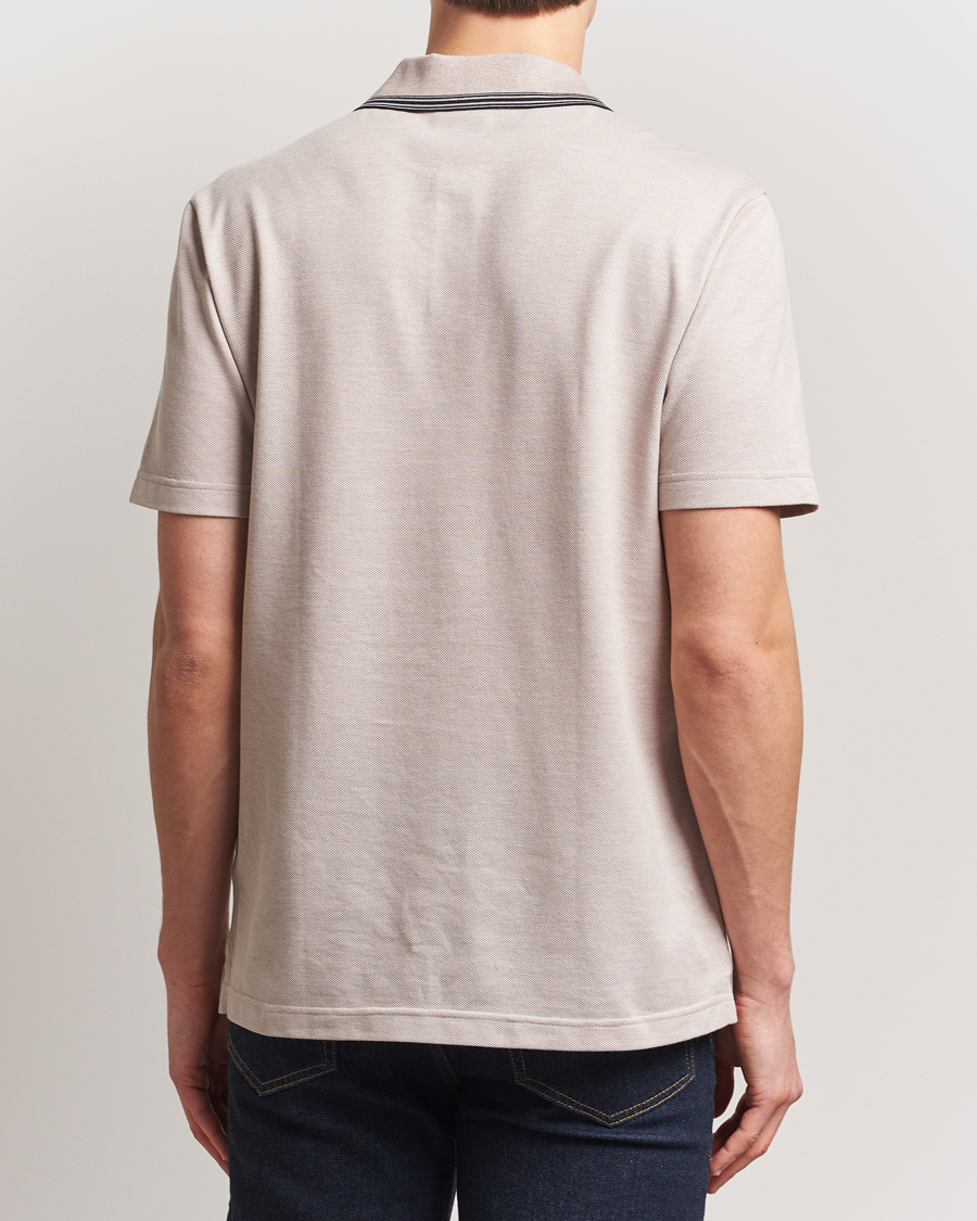 Herre | Pikéer | Brioni | Short Sleeve Cotton Piquet Polo Beige