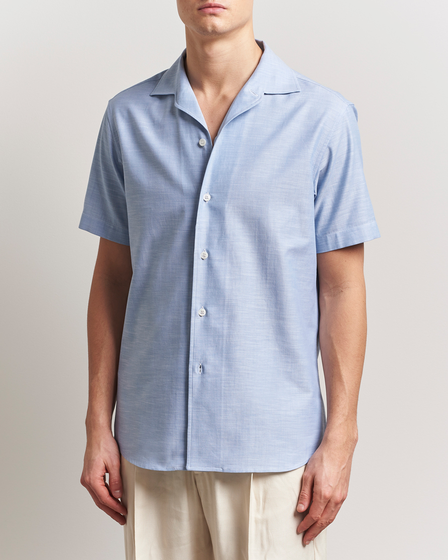 Herre | Skjorter | Brioni | Cotton Capri Shirt Light Blue