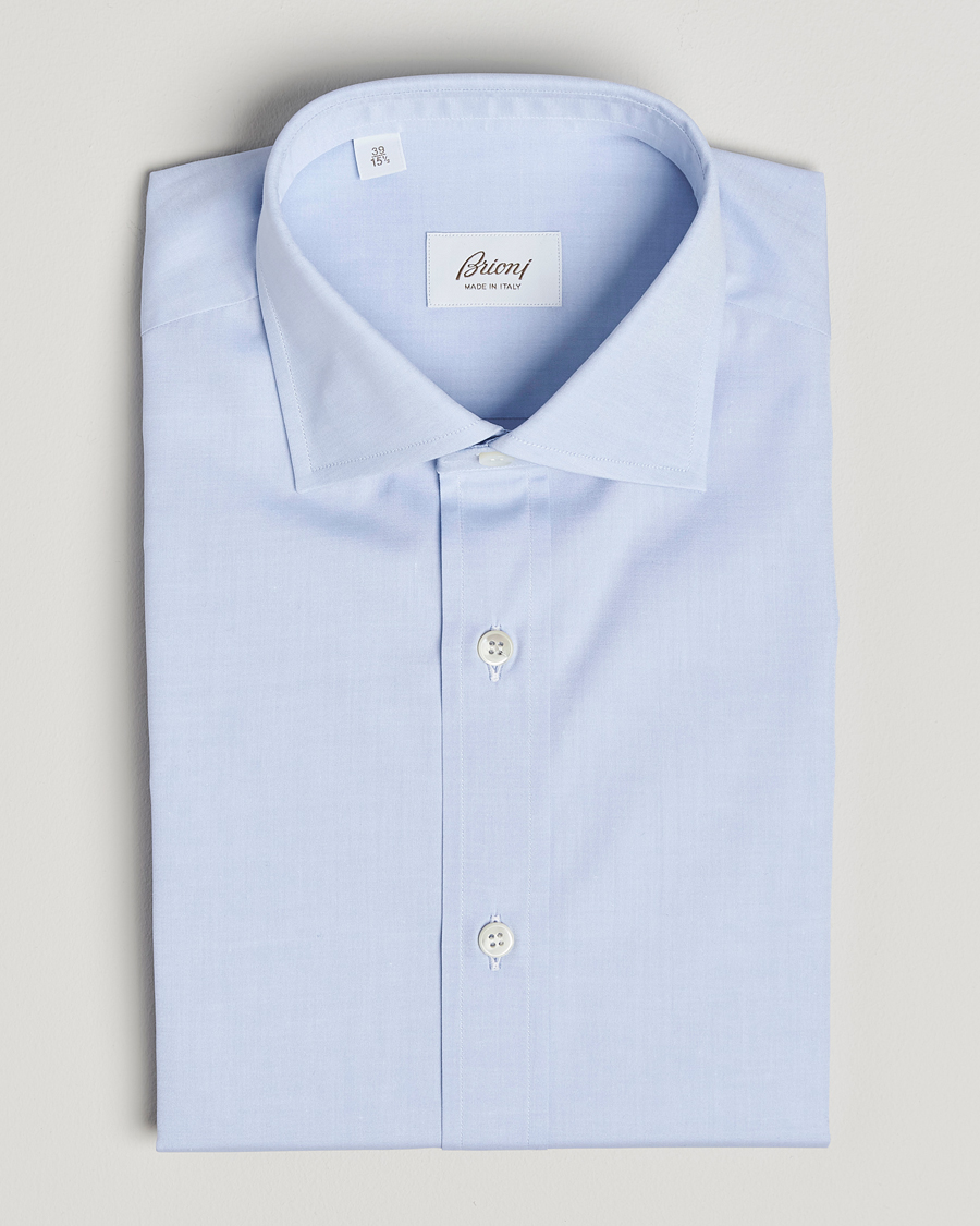 Herre | Skjorter | Brioni | Classic Dress Shirt Light Blue