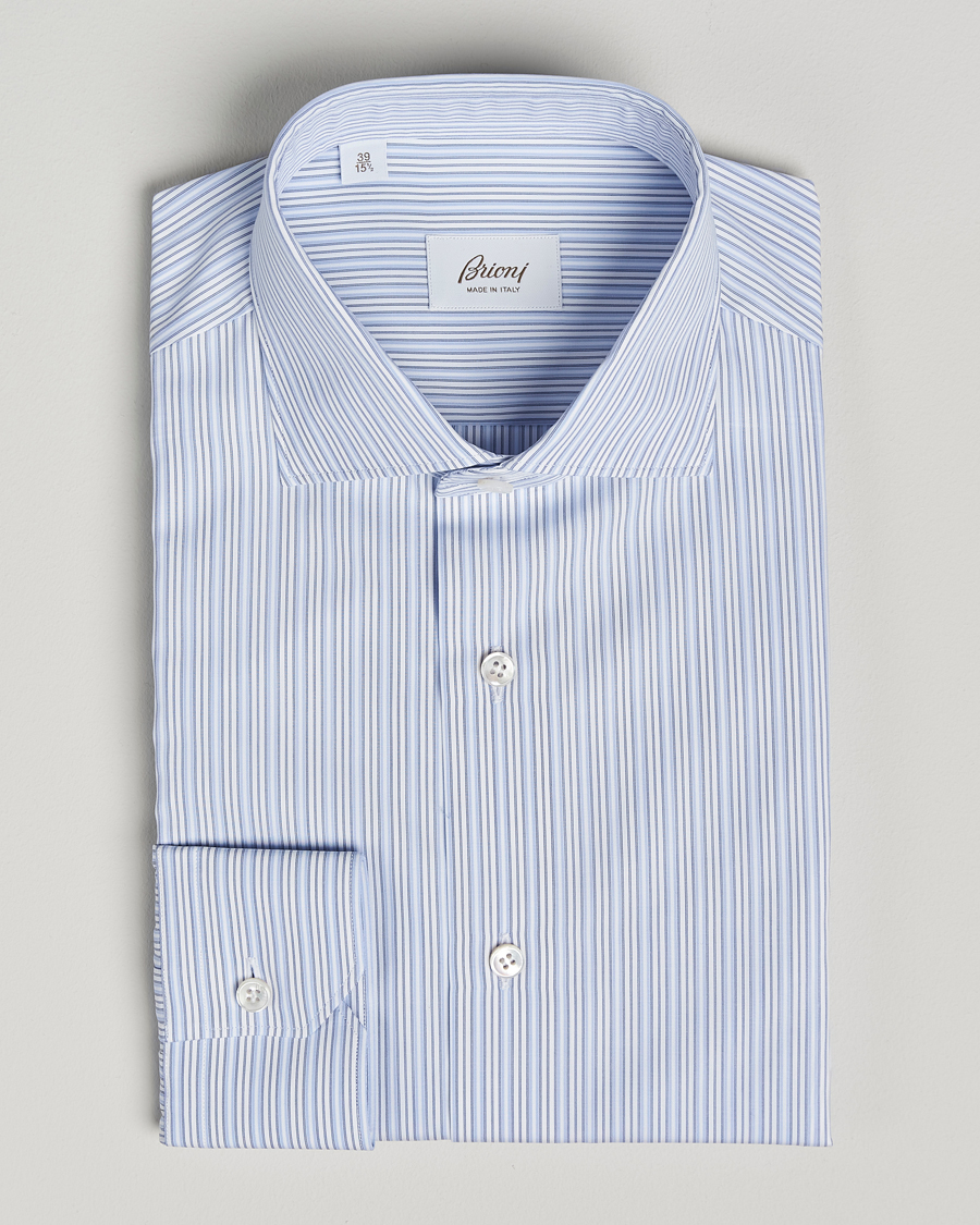 Herre | Skjorter | Brioni | Slim Fit Dress Shirt Blue Stripes