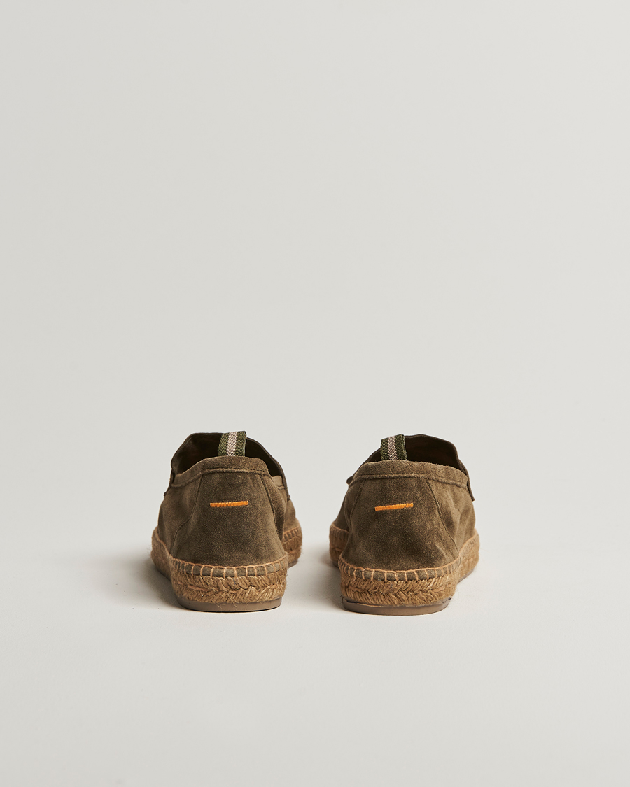 Herre | Espadrillos | Castañer | Nacho Casual Suede Loafers Verde Bosque