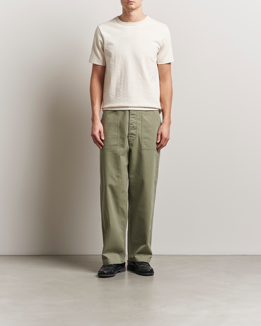 Herre | T-Shirts | Merz b. Schwanen | Relaxed Loopwheeled Heavy T-Shirt Nature