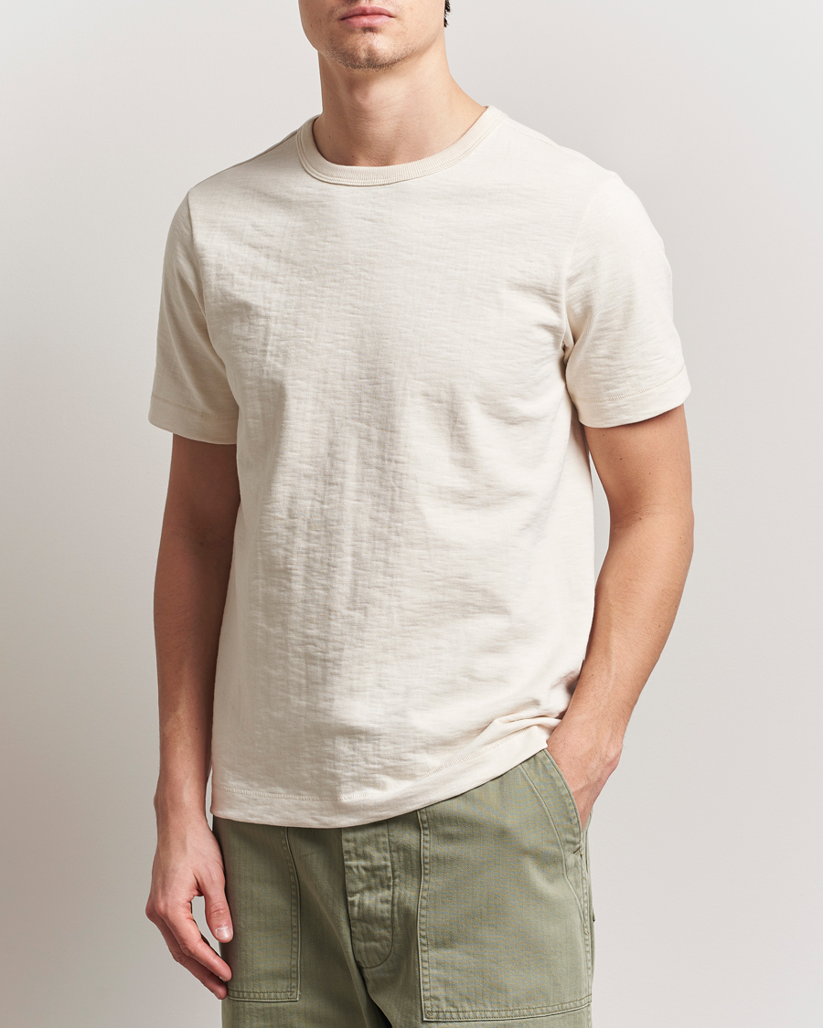 Herre | T-Shirts | Merz b. Schwanen | Relaxed Loopwheeled Heavy T-Shirt Nature