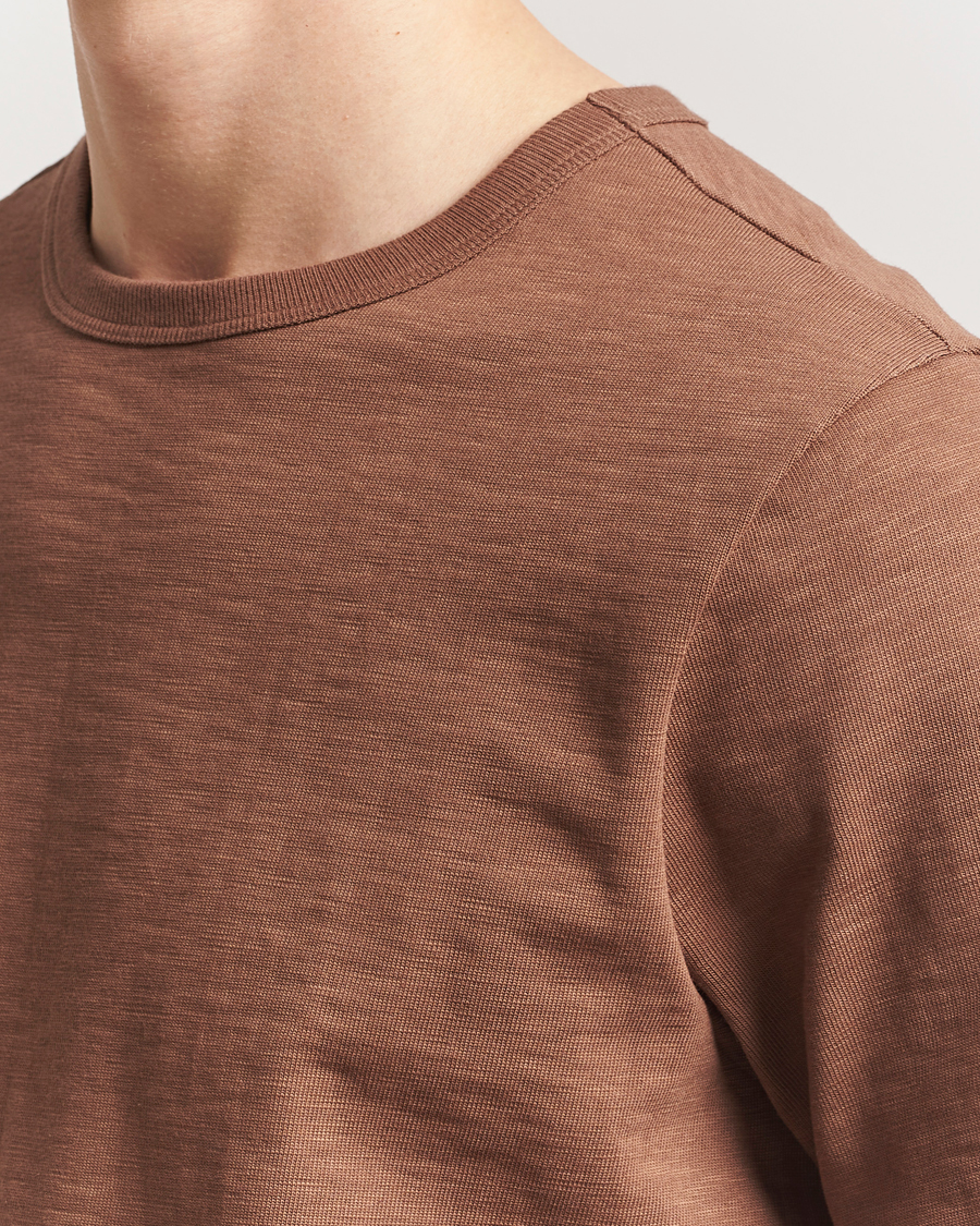 Herre | T-Shirts | Merz b. Schwanen | Relaxed Loopwheeled Heavy T-Shirt Nut