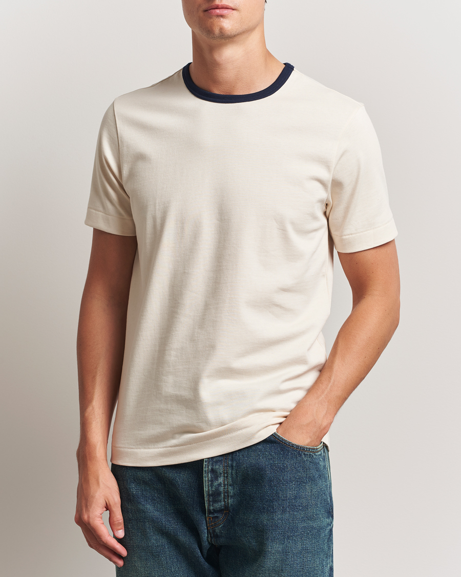 Herre | T-Shirts | Merz b. Schwanen | Classic Fit T-Shirt Nature/Ink