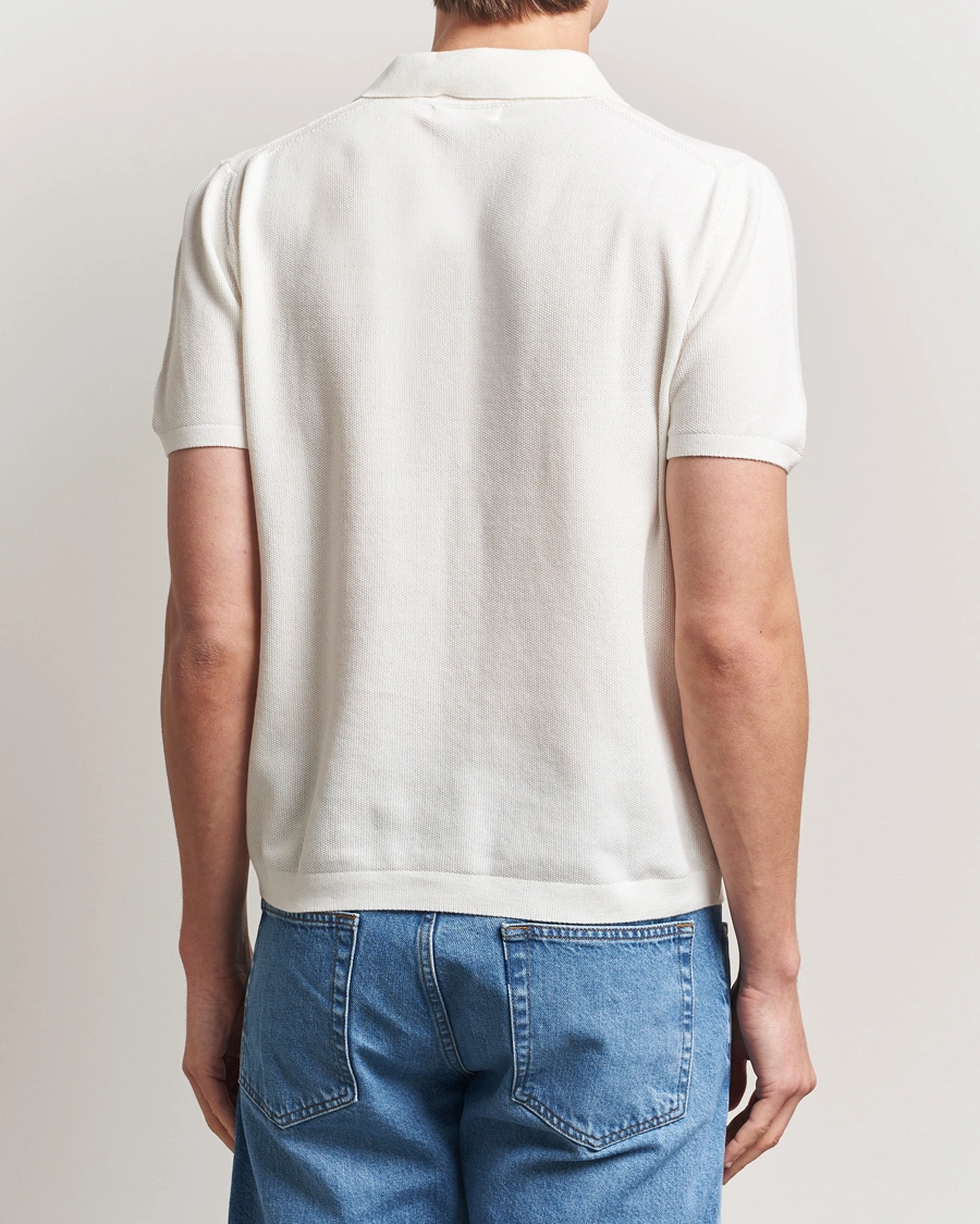Herre | Pikéer | Merz b. Schwanen | Relaxed Fit Knitted Polo White