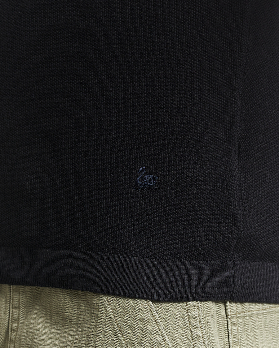 Herre | Pikéer | Merz b. Schwanen | Relaxed Fit Knitted Polo Black
