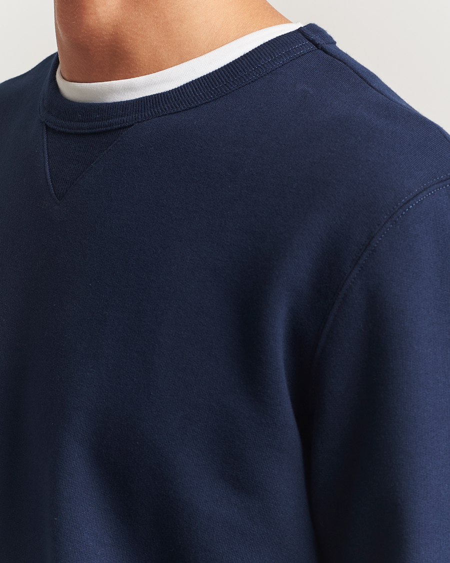 Herre | Gensere | Merz b. Schwanen | Sturdy Loopback Fleece Sweatshirt Ink Blue