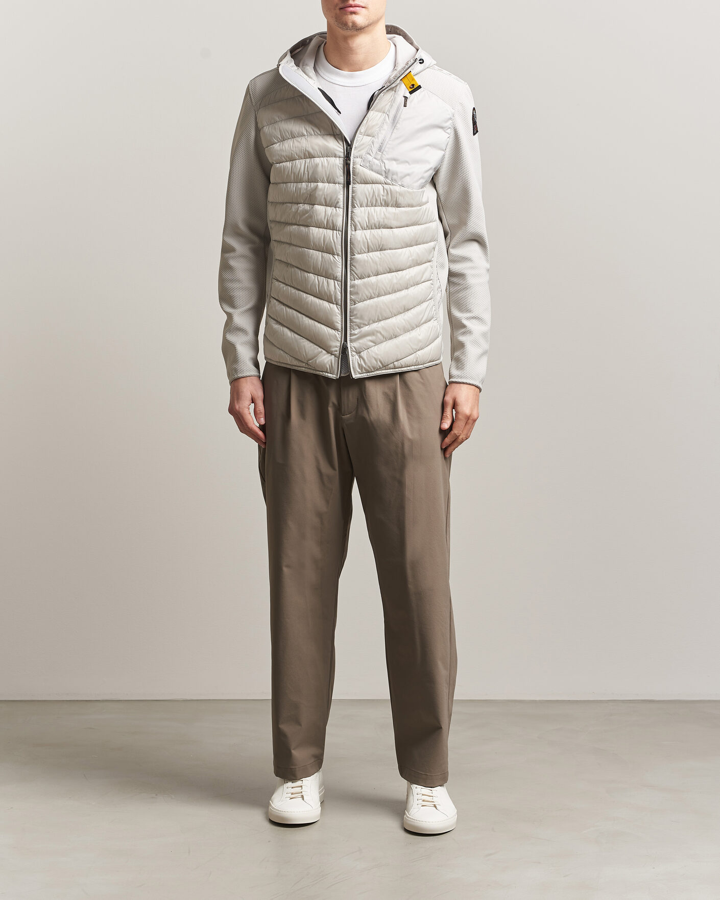 Herre | Jakker | Parajumpers | Nolan Mesh Hooded Hybrid Ghiaccio