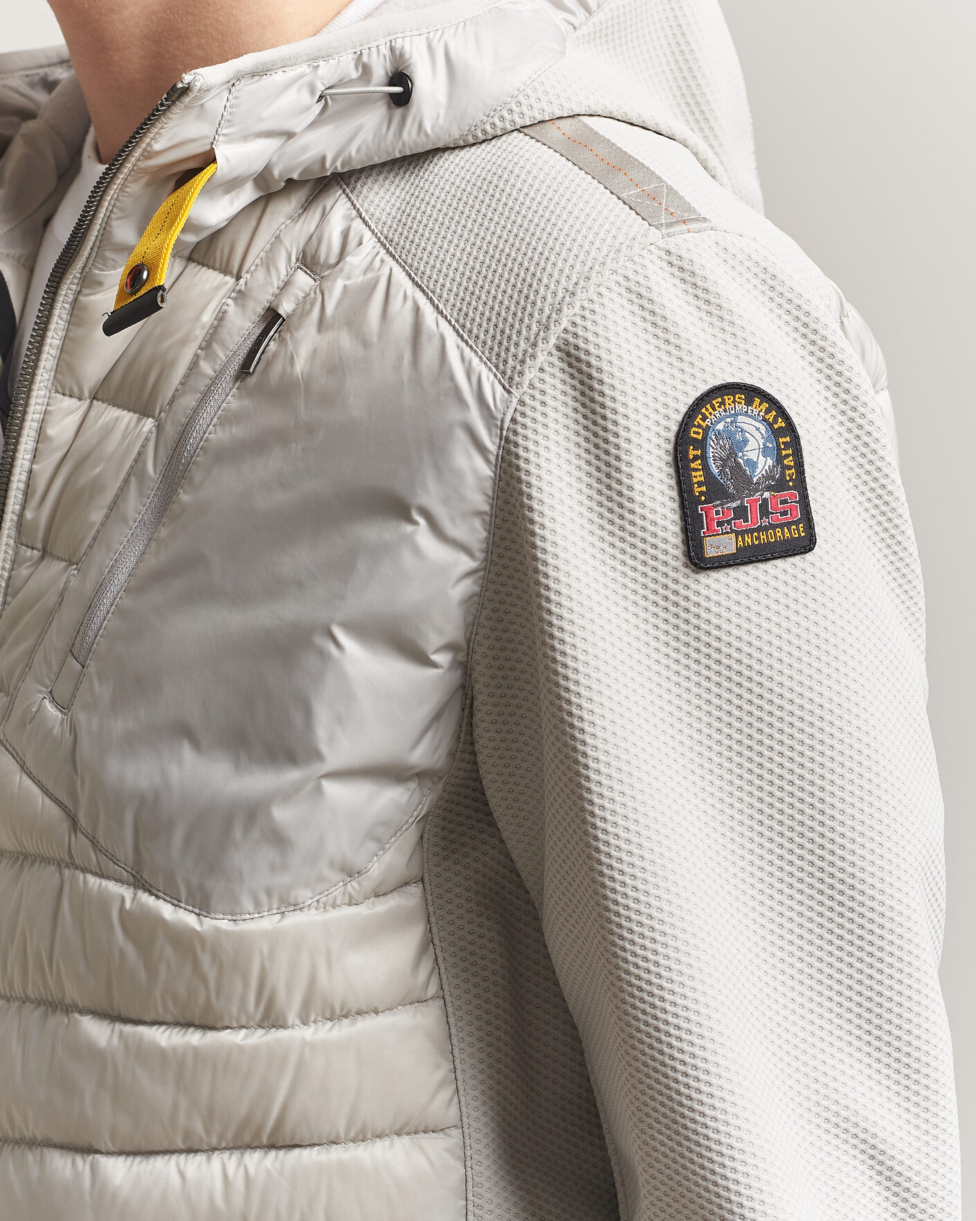 Herre | Jakker | Parajumpers | Nolan Mesh Hooded Hybrid Ghiaccio