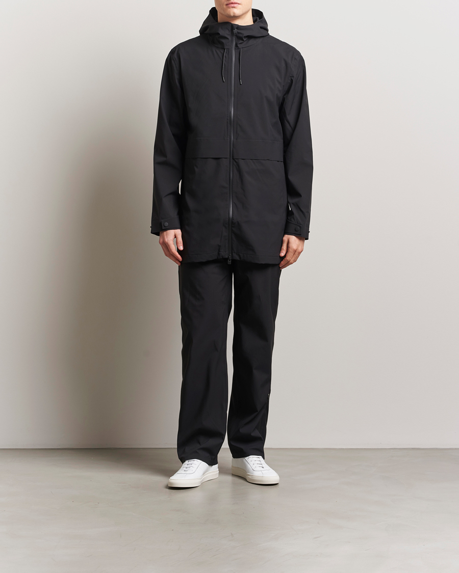 Herre | Jakker | RAINS | Suva Hooded Waterproof Long Jacket Black