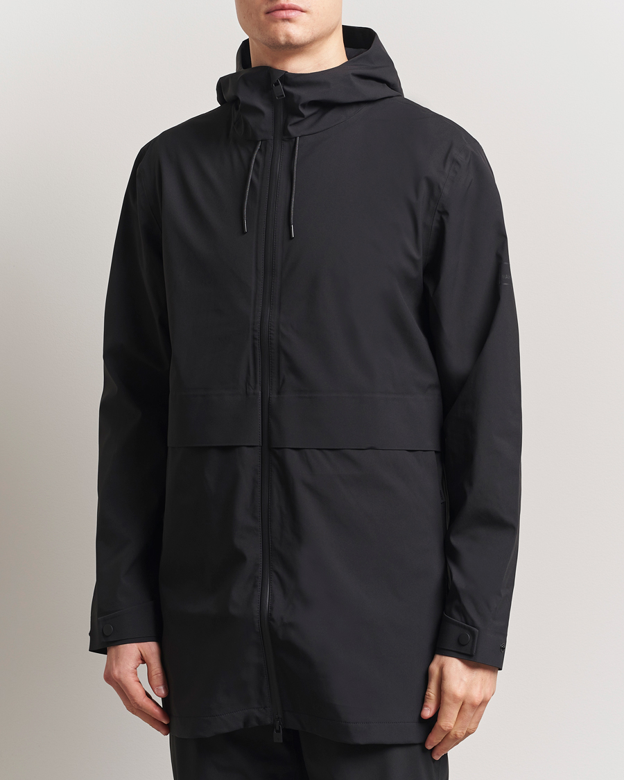 Herre | Jakker | RAINS | Suva Hooded Waterproof Long Jacket Black
