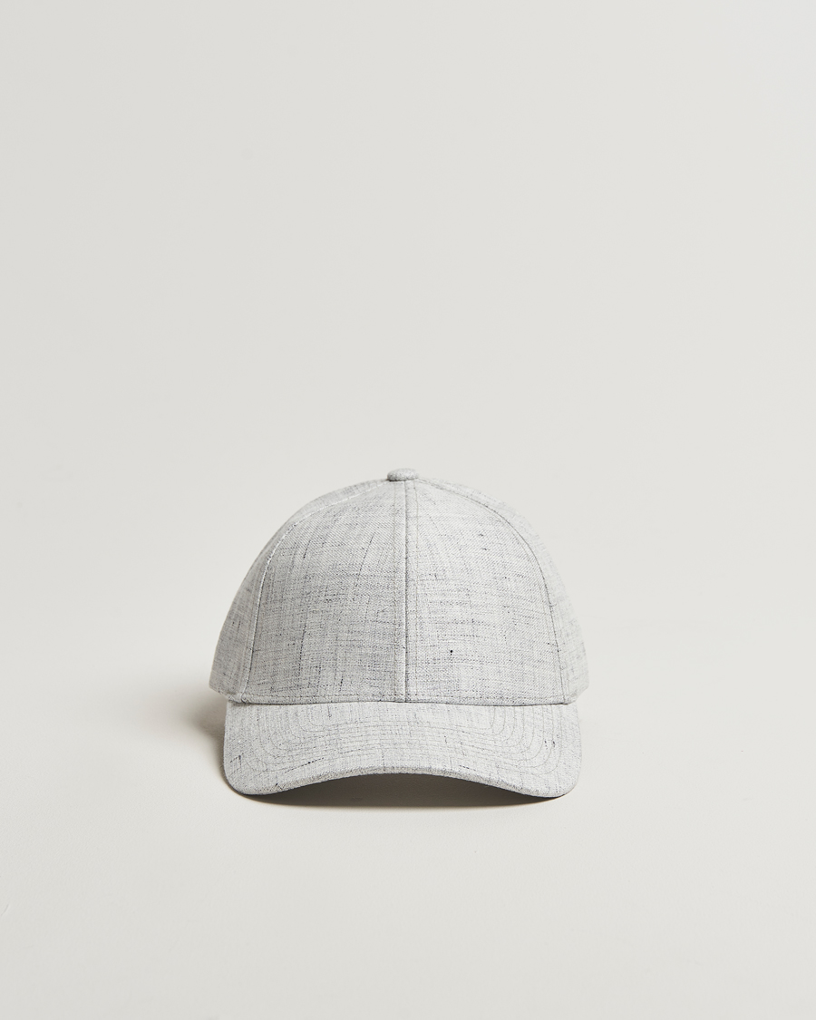 Herre | Hatter og capser | Varsity Headwear | Linen Baseball Cap Pebble Grey