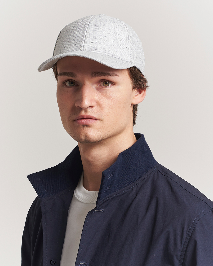 Herre | Hatter og capser | Varsity Headwear | Linen Baseball Cap Pebble Grey