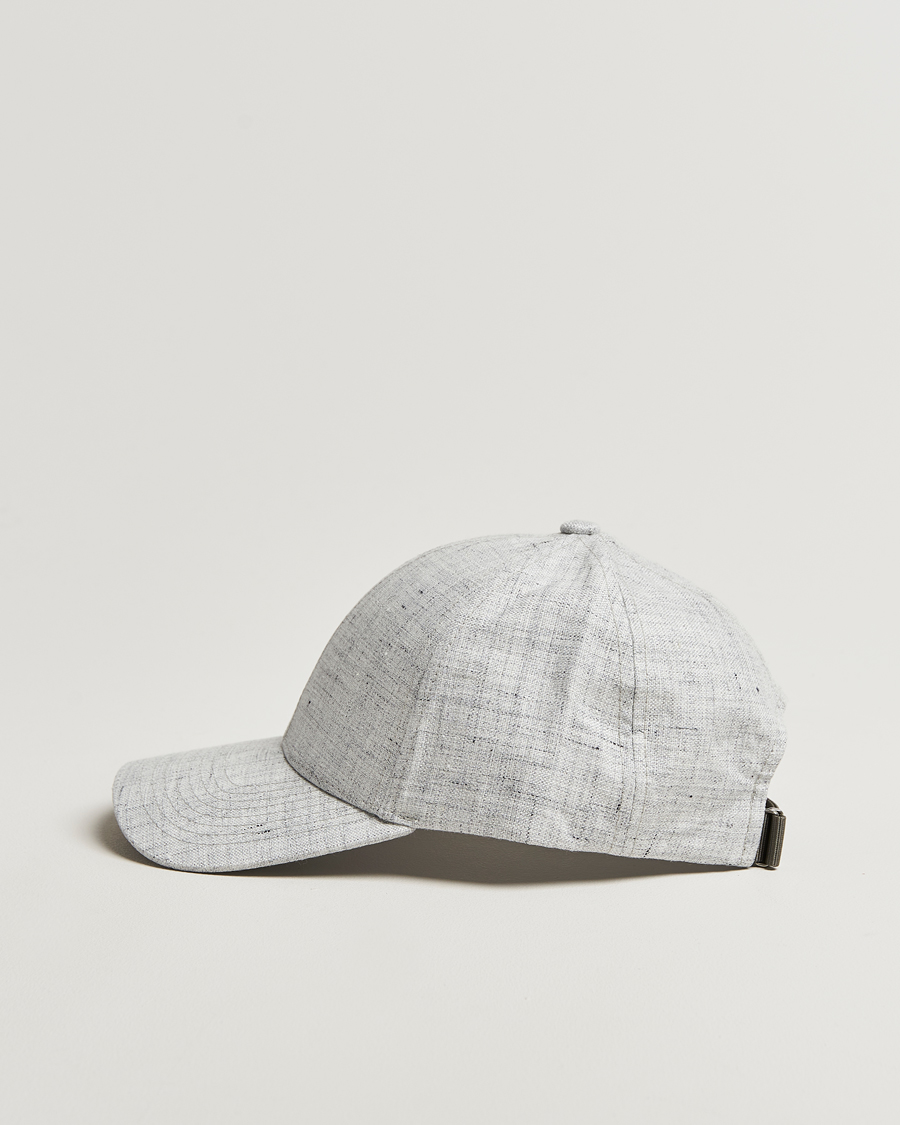 Herre | Hatter og capser | Varsity Headwear | Linen Baseball Cap Pebble Grey