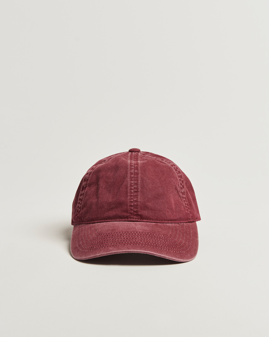Herre | Hatter og capser | Varsity Headwear | Washed Cotton Baseball Cap Burgundy