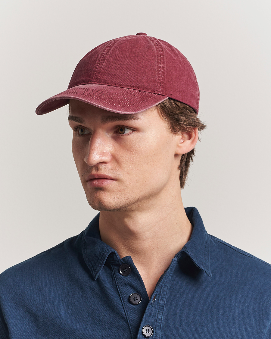 Herre | Hatter og capser | Varsity Headwear | Washed Cotton Baseball Cap Burgundy