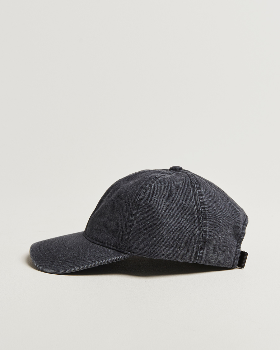Herre | Hatter og capser | Varsity Headwear | Washed Denim Baseball Cap Black