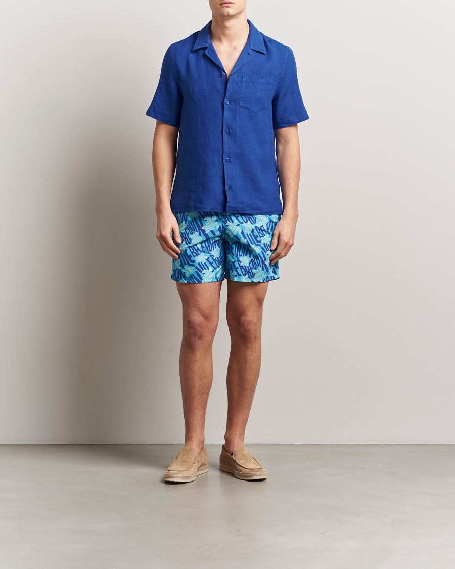 Herre | Badeshorts | Vilebrequin | Moorea Swimshorts Topaze Bleue