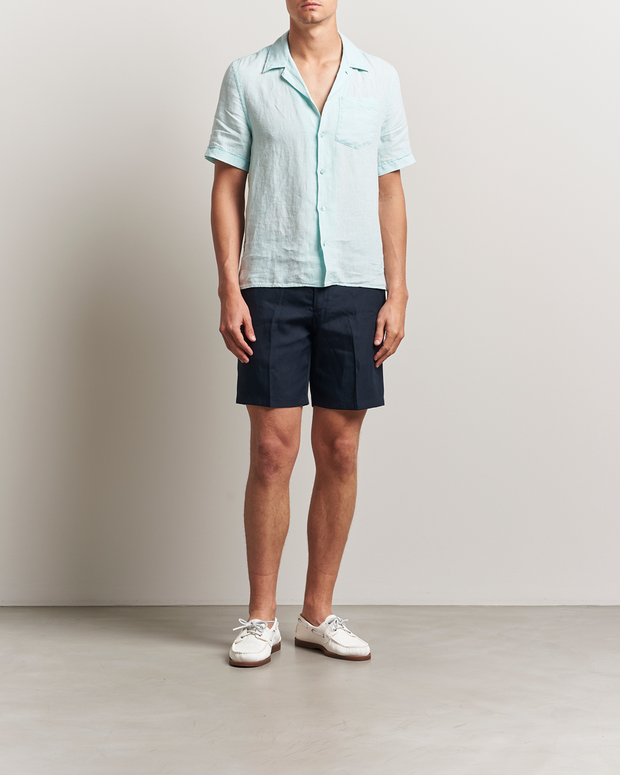 Herre | Skjorter | Vilebrequin | Charli Resort Short Sleeve Shirt Pacific
