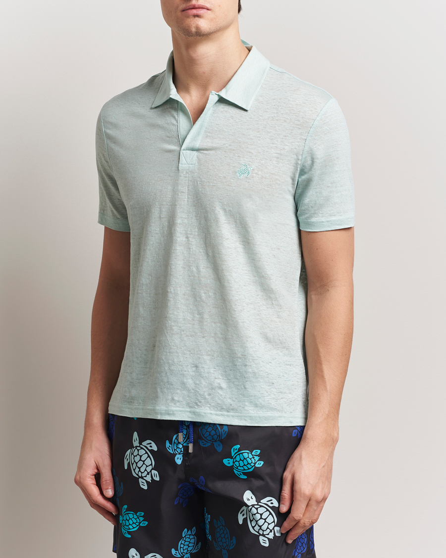 Herre | Pikéer | Vilebrequin | Pyramid Linen Jersey Polo Pacific